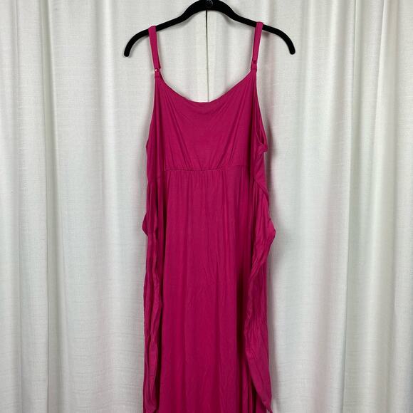 Eloquii Pink Tie Front Knit Maxi Dress Sz.24W NWT - Picture 11 of 15